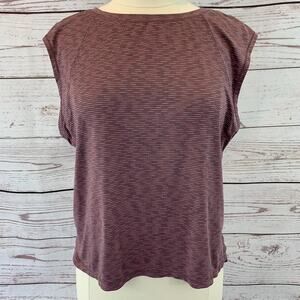 Champion workout athletic top silky stripe